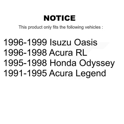 Brake Rotor & Semi-Metallic Pad Rear Kit For Honda Odyssey Acura Legend RL Isuzu