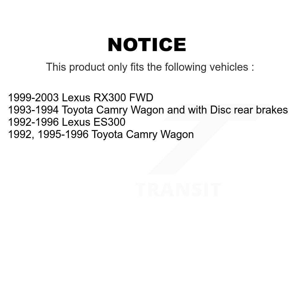 Disc Brake Rotor & Semi-Metallic Pad Rear Kit For Lexus Toyota Camry RX300 ES300