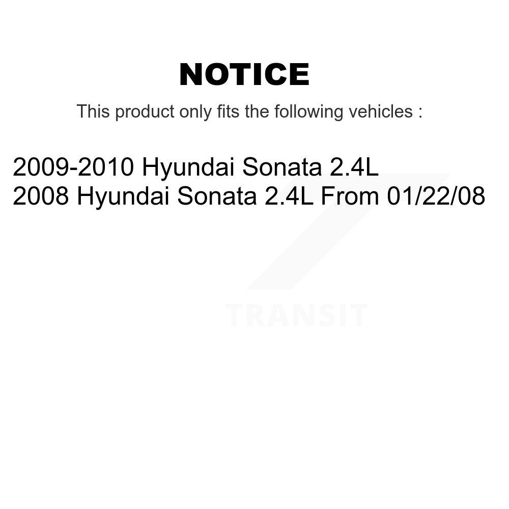 Disc Brake Rotors And Semi-Metallic Pads Rear Kit For Hyundai Sonata 2.4L
