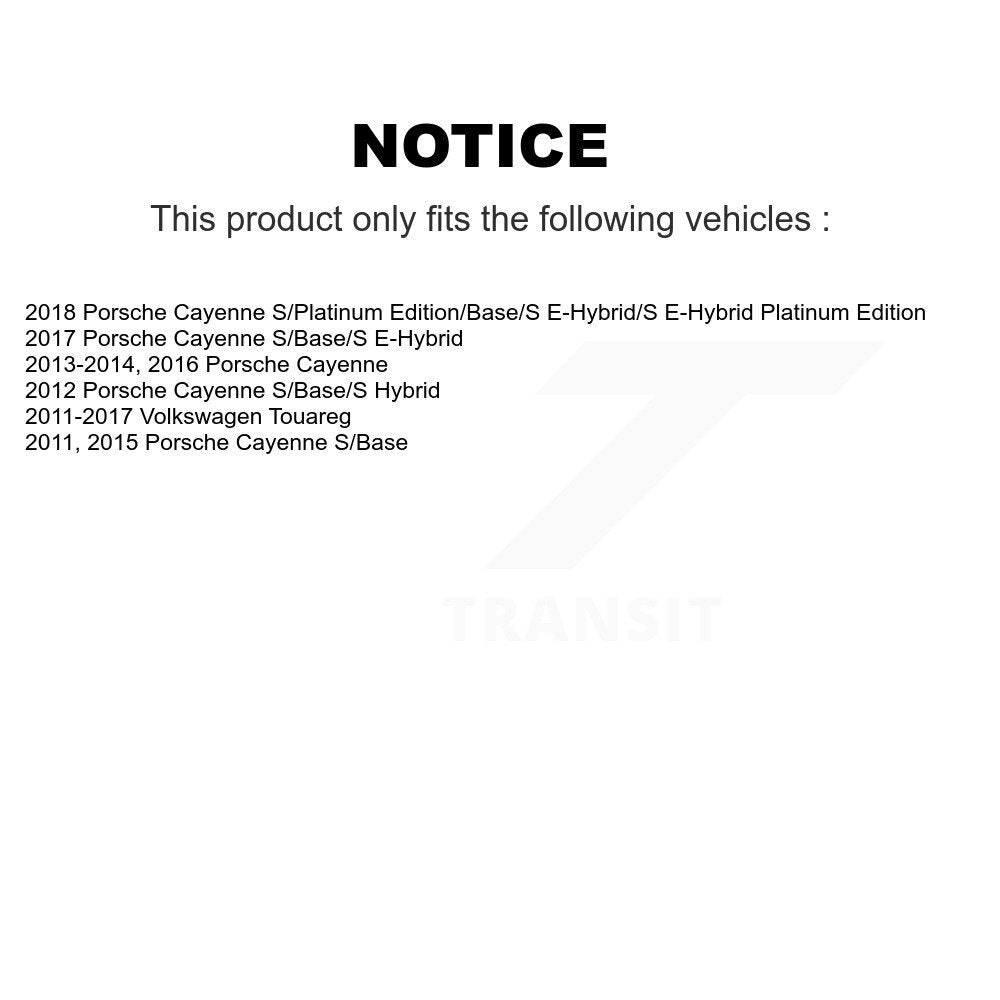 Brake Rotors & Semi-Metallic Pad Rear Kit For Volkswagen Touareg Porsche Cayenne