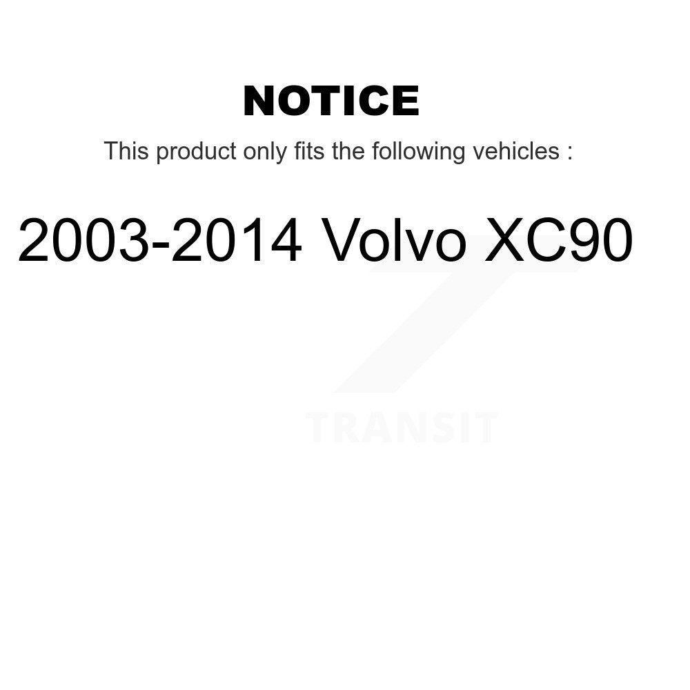 Disc Brake Rotors And Semi-Metallic Pads Rear Kit For 2003-2014 Volvo XC90