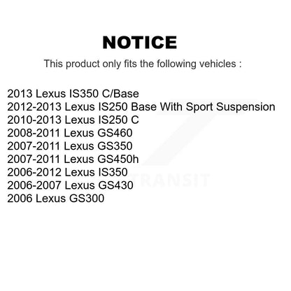 Brake Rotors Semi-Metallic Pad Rear Kit For Lexus IS250 IS350 GS350 GS300 GS450h