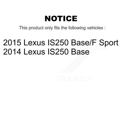 Disc Brake Rotors And Semi-Metallic Pads Rear Kit For Lexus IS250