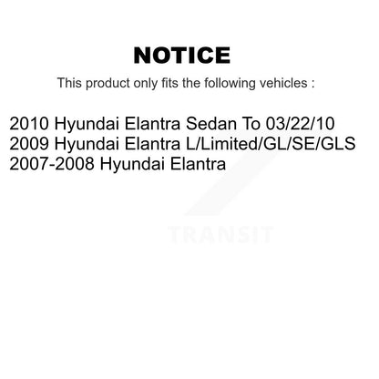 Disc Brake Rotors And Semi-Metallic Pads Rear Kit For Hyundai Elantra