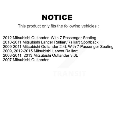 Disc Brake Rotors And Semi-Metallic Pad Rear Kit For Mitsubishi Lancer Outlander