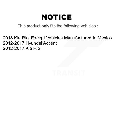 Disc Brake Rotors And Semi-Metallic Pads Rear Kit For Hyundai Accent Kia Rio