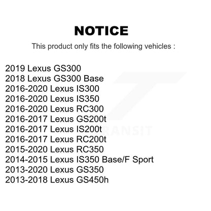 Brake Rotor & Semi-Metallic Pad Rear Kit For Lexus IS300 IS350 GS350 RC350 RC300