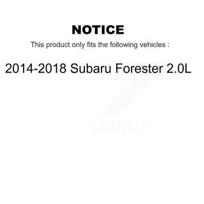 Disc Brake Rotor & Semi-Metallic Pad Rear Kit For 2014-2018 Subaru Forester 2.0L