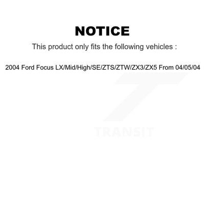 Brake Rotor & Semi-Metallic Pad Front Rear Kit For 2004 Ford Focus From 04 05