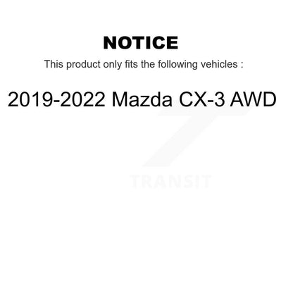 Disc Brake Rotor & Semi-Metallic Pad Front Rear Kit For 2019-2022 Mazda CX-3 AWD