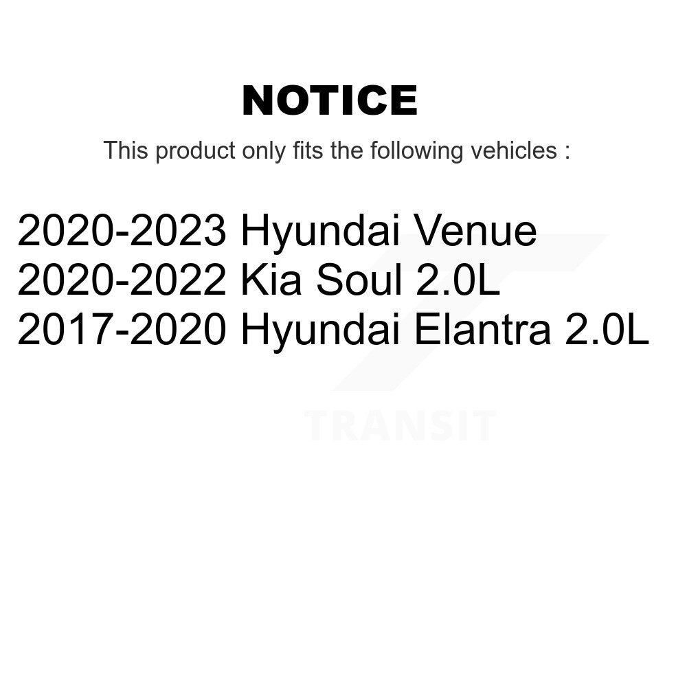 Disc Brake Rotor & Semi-Metallic Pad Rear Kit For Hyundai Elantra Venue Kia Soul
