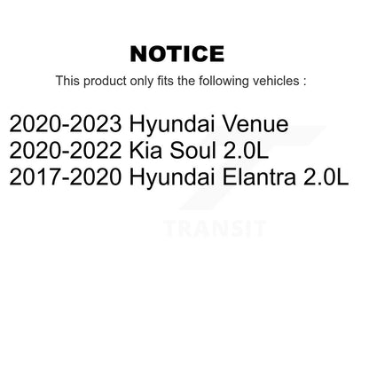 Disc Brake Rotor & Semi-Metallic Pad Rear Kit For Hyundai Elantra Venue Kia Soul