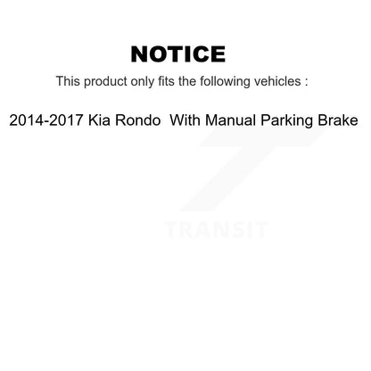 Brake Rotor & Semi-Metallic Pad Rear Kit For Kia Rondo With Manual Parking