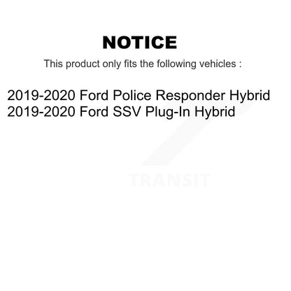 Brake Rotor And Semi-Metallic Pad Front Kit For Ford Police Responder Hybrid SSV