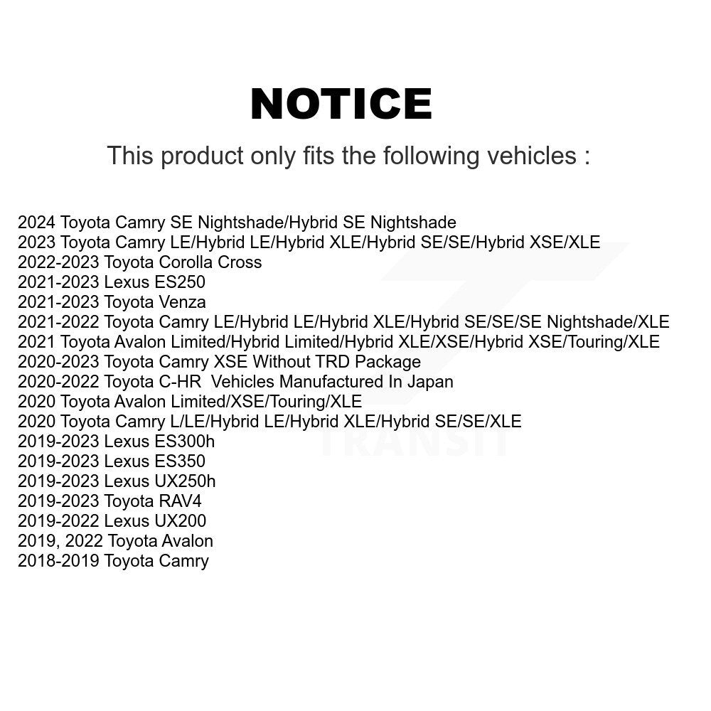 Brake Rotor Semi-Metallic Pad Front Kit For Toyota RAV4 Camry Corolla Cross C-HR