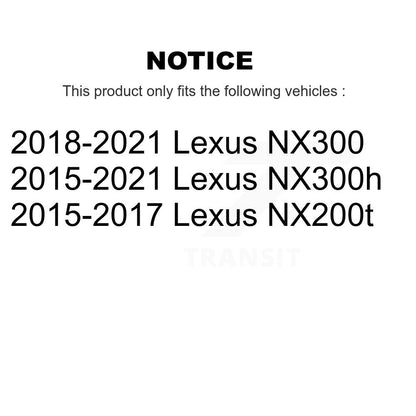 Disc Brake Rotors Semi-Metallic Pad Front Rear Kit For Lexus NX300 NX200t NX300h
