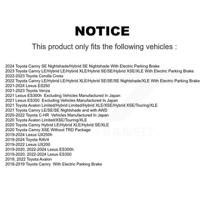 Brake Rotor Semi-Metallic Pad Front Rear Kit For Toyota RAV4 Camry Corolla Cross