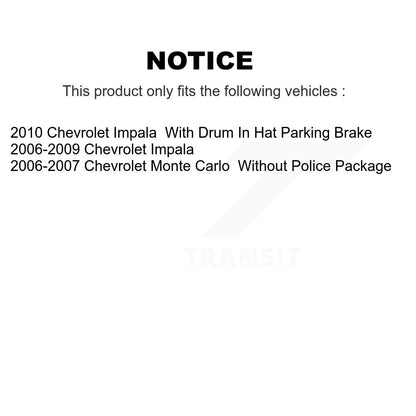 Brake Rotors & Semi-Metallic Pad Front Rear Kit For Chevrolet Impala Monte Carlo