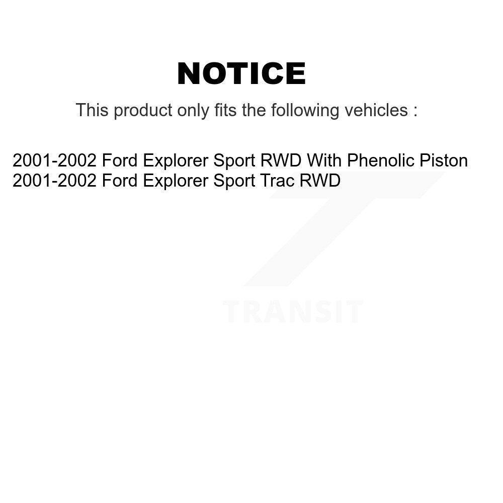 Brake Rotors & Semi-Metallic Pad Front Rear Kit For Ford Explorer Sport Trac RWD