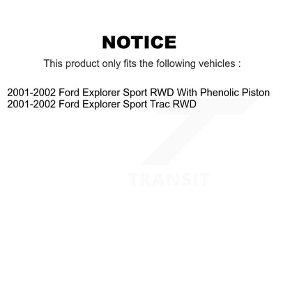 Brake Rotors & Semi-Metallic Pad Front Rear Kit For Ford Explorer Sport Trac RWD