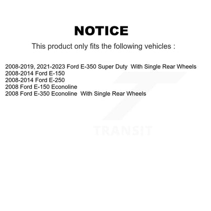 Brake Rotor And Semi-Metallic Pad Front Rear Kit For Ford E-350 Super Duty E-250