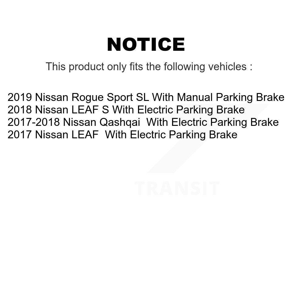 Disc Brake Rotors Semi-Metallic Pad Rear Kit For Nissan Qashqai Rogue Sport LEAF