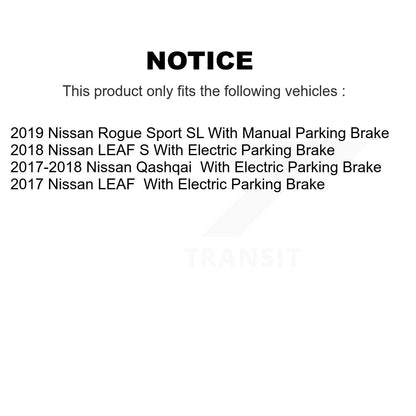 Disc Brake Rotors Semi-Metallic Pad Rear Kit For Nissan Qashqai Rogue Sport LEAF