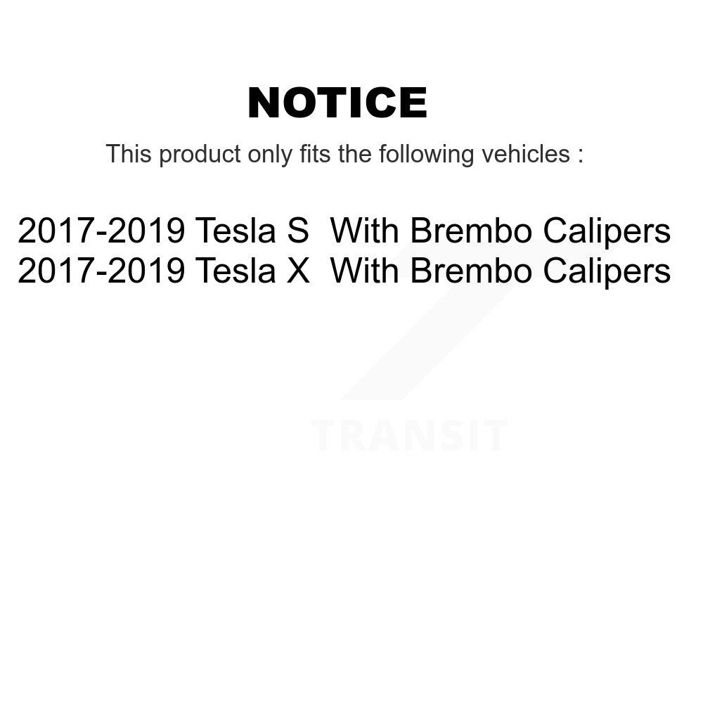 Brake Rotors Semi-Metallic Pad Front Rear Kit For Tesla X S With Brembo Calipers