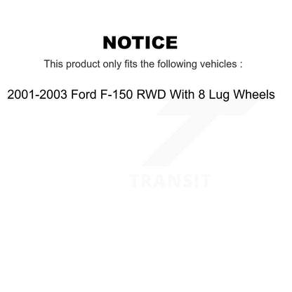 Brake Rotors & Semi-Metallic Pad Rear Kit For 01-03 Ford F-150 With 8 Lug Wheels