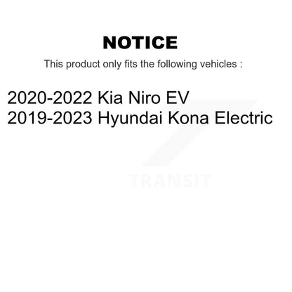 Brake Rotors Semi-Metallic Pad Front Rear Kit For Hyundai Kona Electric Kia Niro