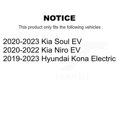 Brake Rotor And Semi-Metallic Pad Rear Kit For Hyundai Kona Electric Kia Soul EV