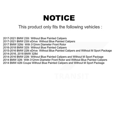 Disc Brake Rotors And Semi-Metallic Pads Front Rear Kit For BMW 320i 328d