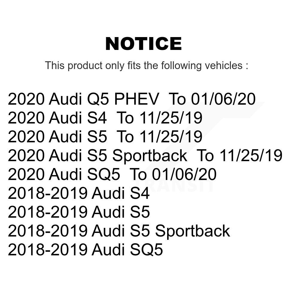Disc Brake Rotors And Semi-Metallic Pads Front Rear Kit For Audi S5 Sportback S4