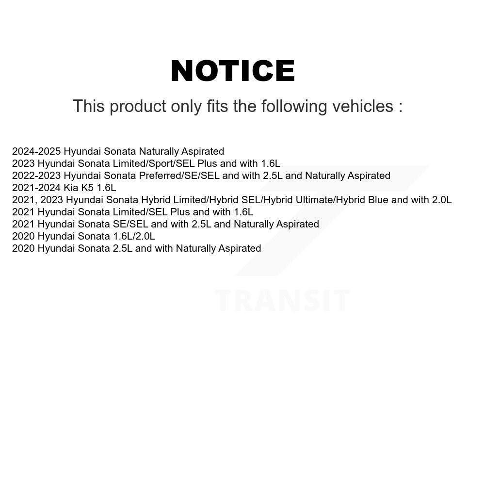 Brake Rotor & Semi-Metallic Pad Front Rear Kit For Hyundai Sonata Kia Niro EV K5