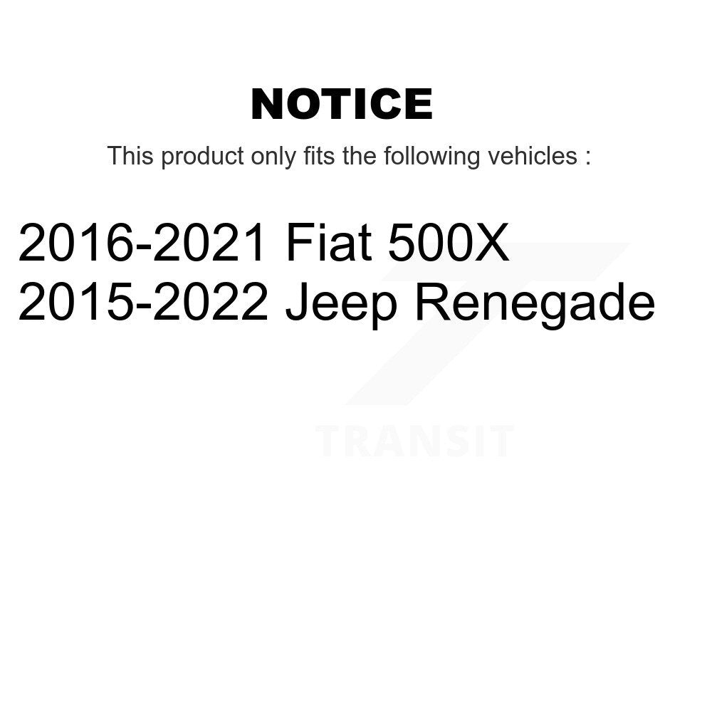 Disc Brake Rotors & Semi-Metallic Pad Front Rear Kit For Jeep Renegade Fiat 500X