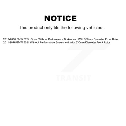 Disc Brake Rotors And Semi-Metallic Pads Front Rear Kit For BMW 528i xDrive