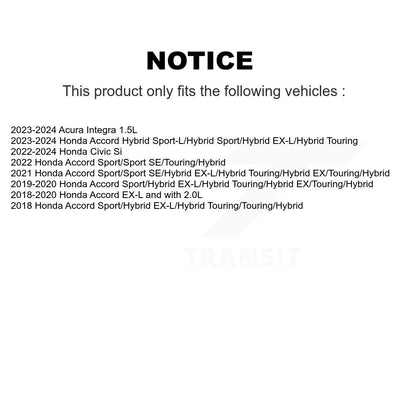 Brake Rotor And Semi-Metallic Pad Front Kit For Honda Civic Accord Acura Integra
