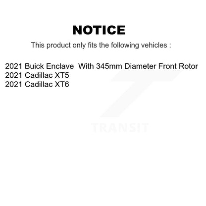 Brake Rotors Semi-Metallic Pad Front Kit For 2021 Cadillac XT5 Buick Enclave XT6