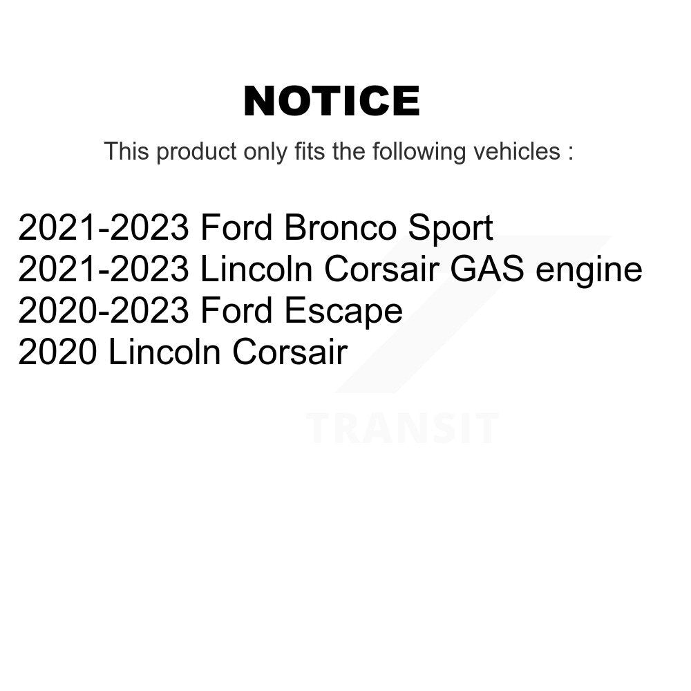 Brake Rotor And Semi-Metallic Pad Front Kit For Ford Escape Bronco Sport Lincoln