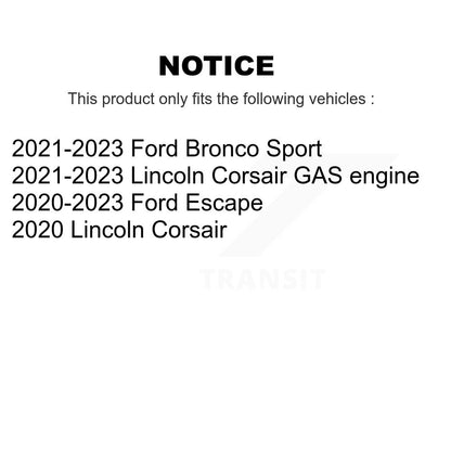 Brake Rotor And Semi-Metallic Pad Front Kit For Ford Escape Bronco Sport Lincoln