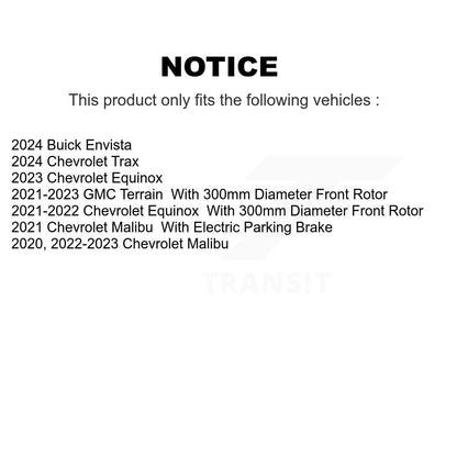 Brake Rotor Semi-Metallic Pad Front Kit For Chevrolet GMC Terrain Equinox Malibu