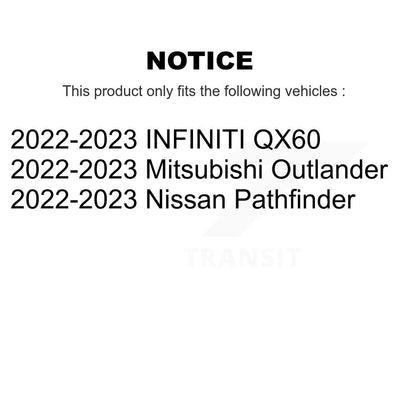 Brake Rotors Semi-Metallic Pad Rear Kit For Mitsubishi Outlander Nissan INFINITI