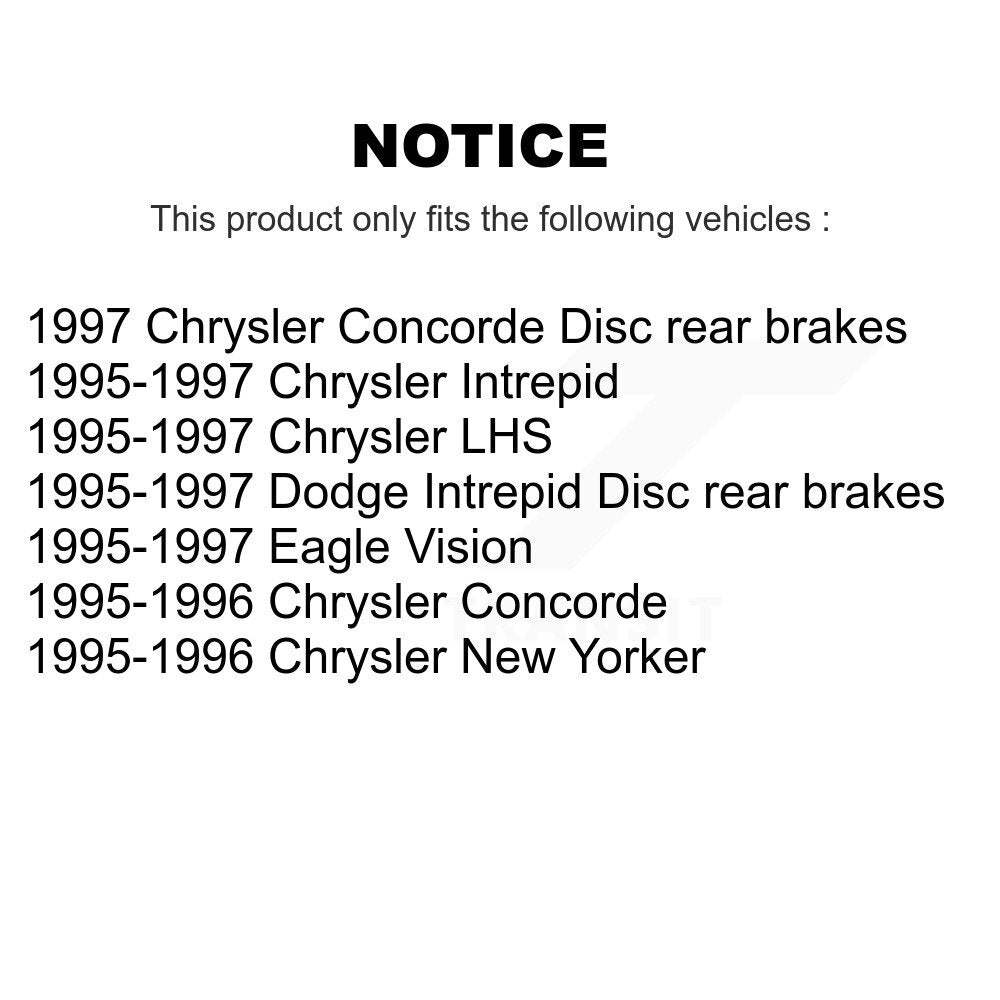 Brake Rotor Semi-Metallic Pad Front Rear Kit For Intrepid Dodge Chrysler LHS New