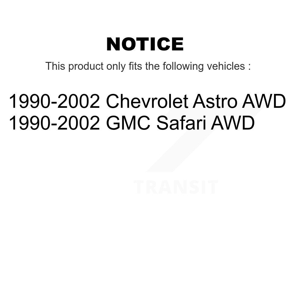 Brake Rotor & Ceramic Pad Front Kit For 1990-2002 Chevrolet Astro GMC Safari AWD
