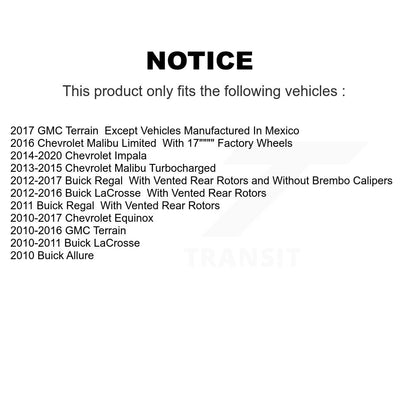 Brake Rotor Ceramic Pad Front Kit For Chevrolet Equinox GMC Terrain Buick Malibu