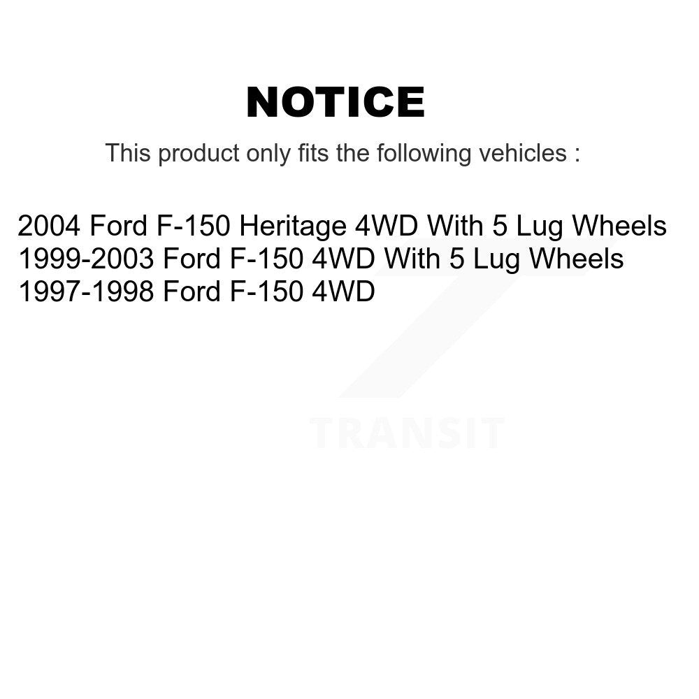 Disc Brake Rotors And Ceramic Pads Front Kit For Ford F-150 Heritage 4WD
