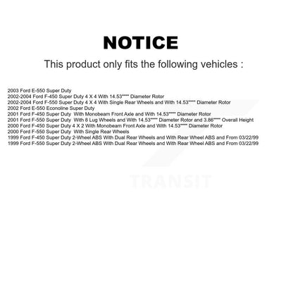 Disc Brake Rotor And Ceramic Pad Front Kit For Ford E-550 Super Duty F-450 F-550