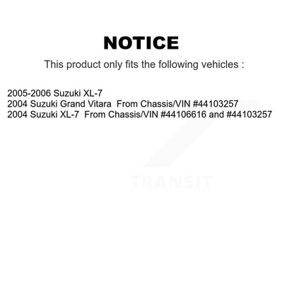 Disc Brake Rotors And Ceramic Pads Front Kit For Suzuki XL-7 Grand Vitara