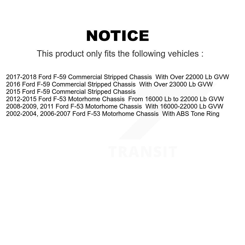 Disc Brake Rotor Ceramic Pad Front Rear Kit For Ford F-53 Motorhome Chassis F-59