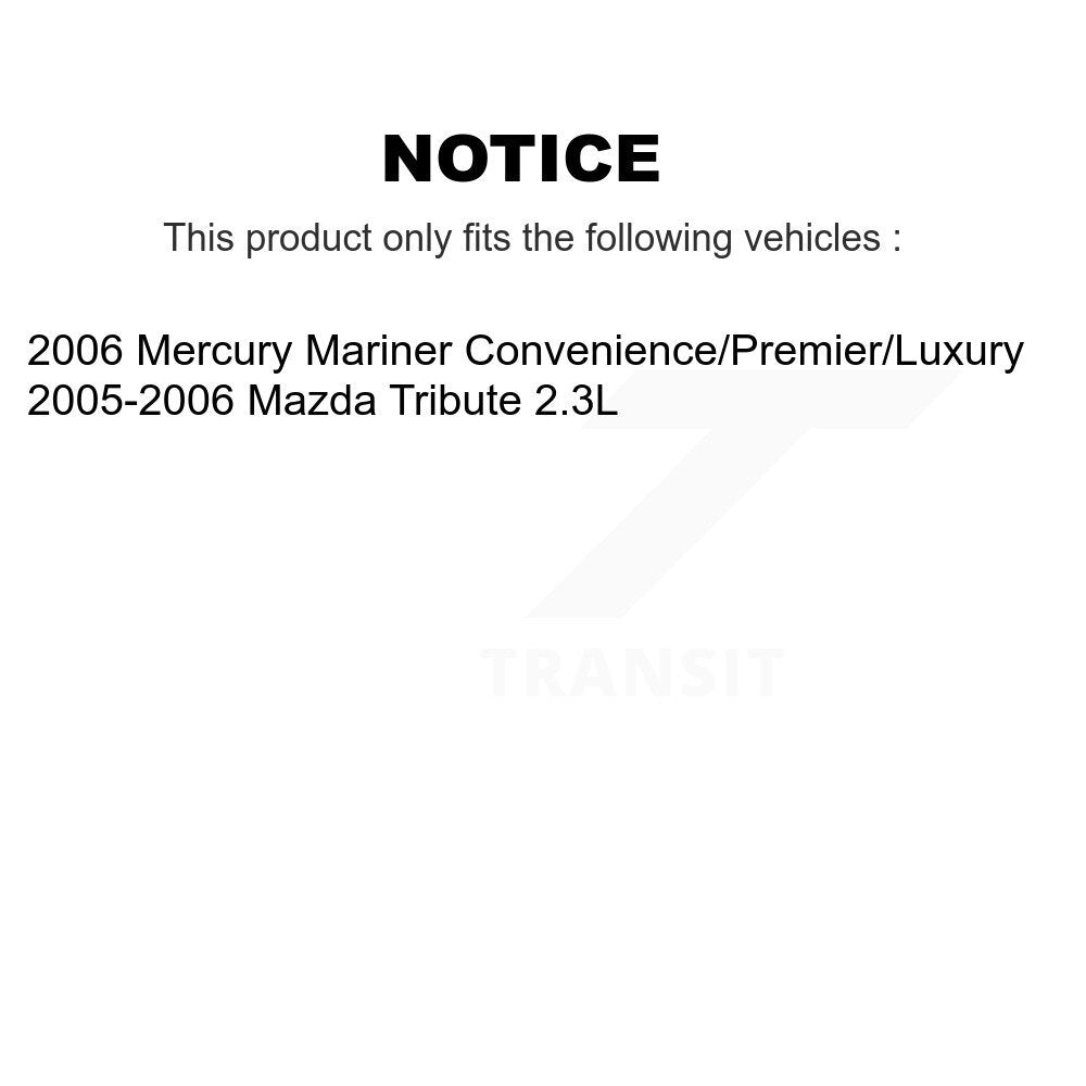Disc Brake Rotor And Ceramic Pad Front Rear Kit For 2005-2006 Mazda Tribute 2.3L